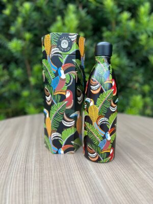 Garrafa Glub Glub  Folhagens Com Tucanos 1L