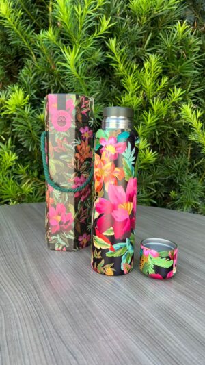 Garrafa De Café Painted Flowers 750ml