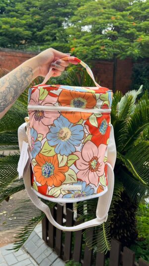 Cooler Farofa Floral Carolina Off White 14L