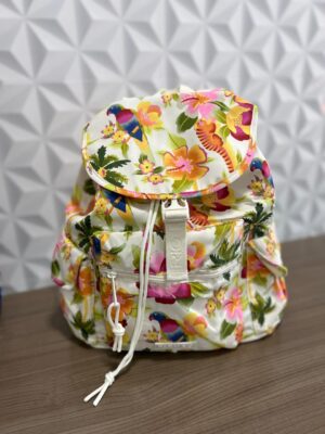 Mochila Pipoca Floral Havaiano